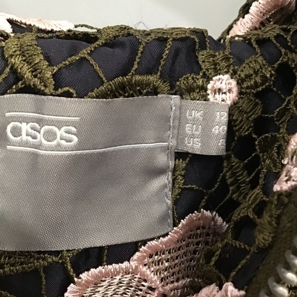 ASOS Floral Hooded Jacket - Olive and Cream - Picture 3 of 6